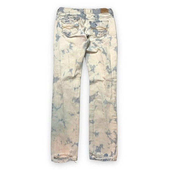 Abercrombie And Fitch Bleach Dyed Distressed‎ Low Rise Jeans Women's 26 - Picture 2 of 4